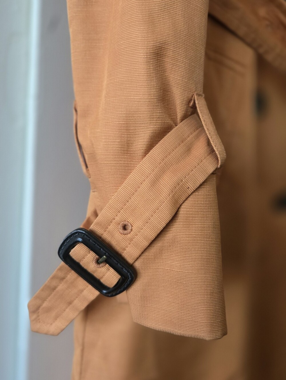 23 Wands Women’s Double-Breasted Trench Coat Rust Orange - Picture 3 of 5